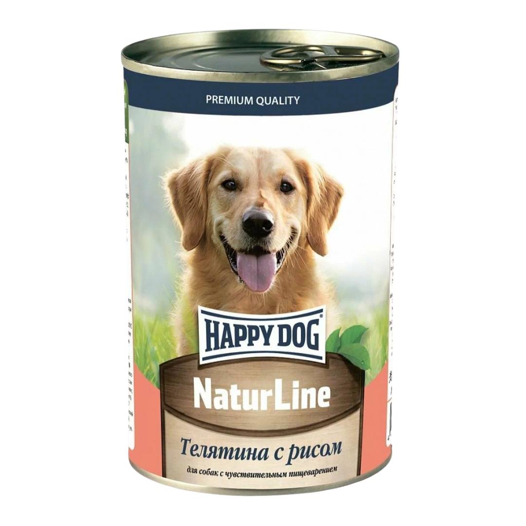 Happy Dog Nature Line Телятина/рис конс д/соб 410 г