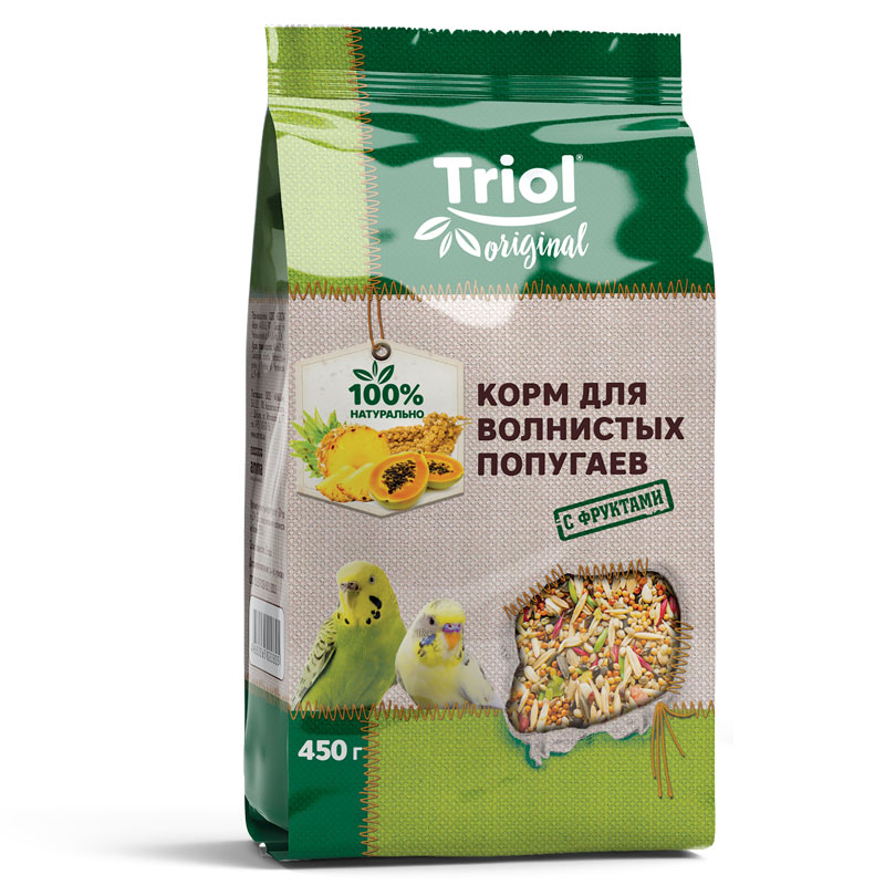 Triol Original Корм с фруктами д/волн попугаев 450 г