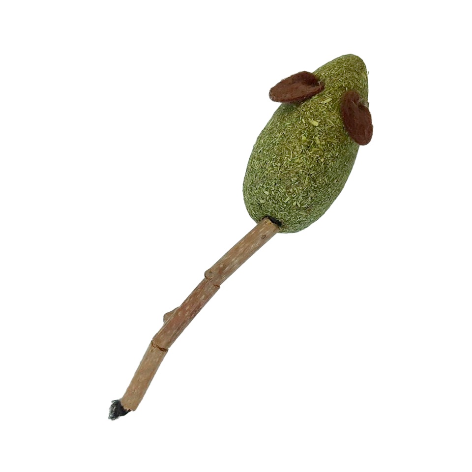 Игрушка Ecopet Мышь из кошачьей мяты с деревянным хвостом д/кош