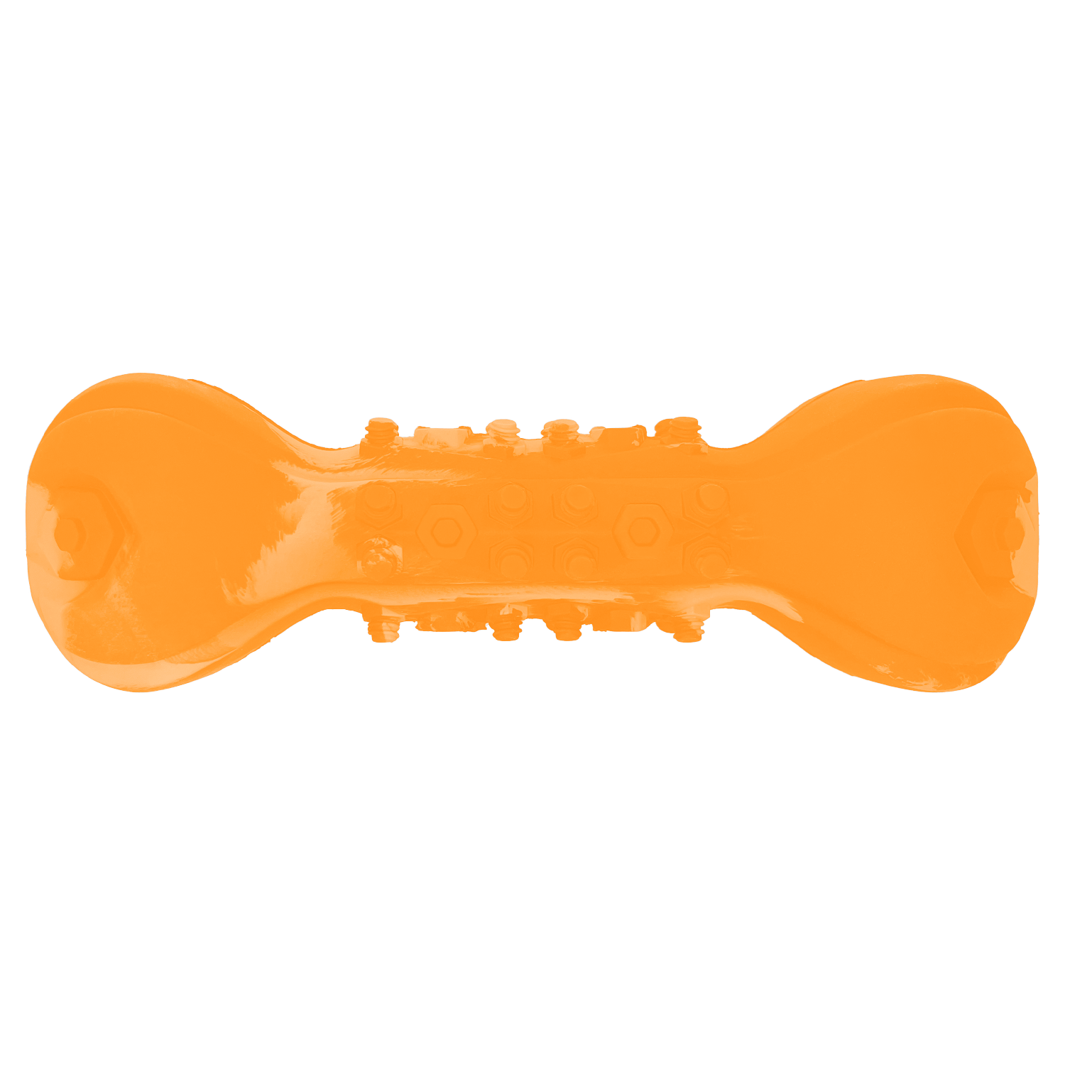 Игрушка Mr. Kranch гантель с пищалкой с ароматом бекона оранжевый д/соб 22 см