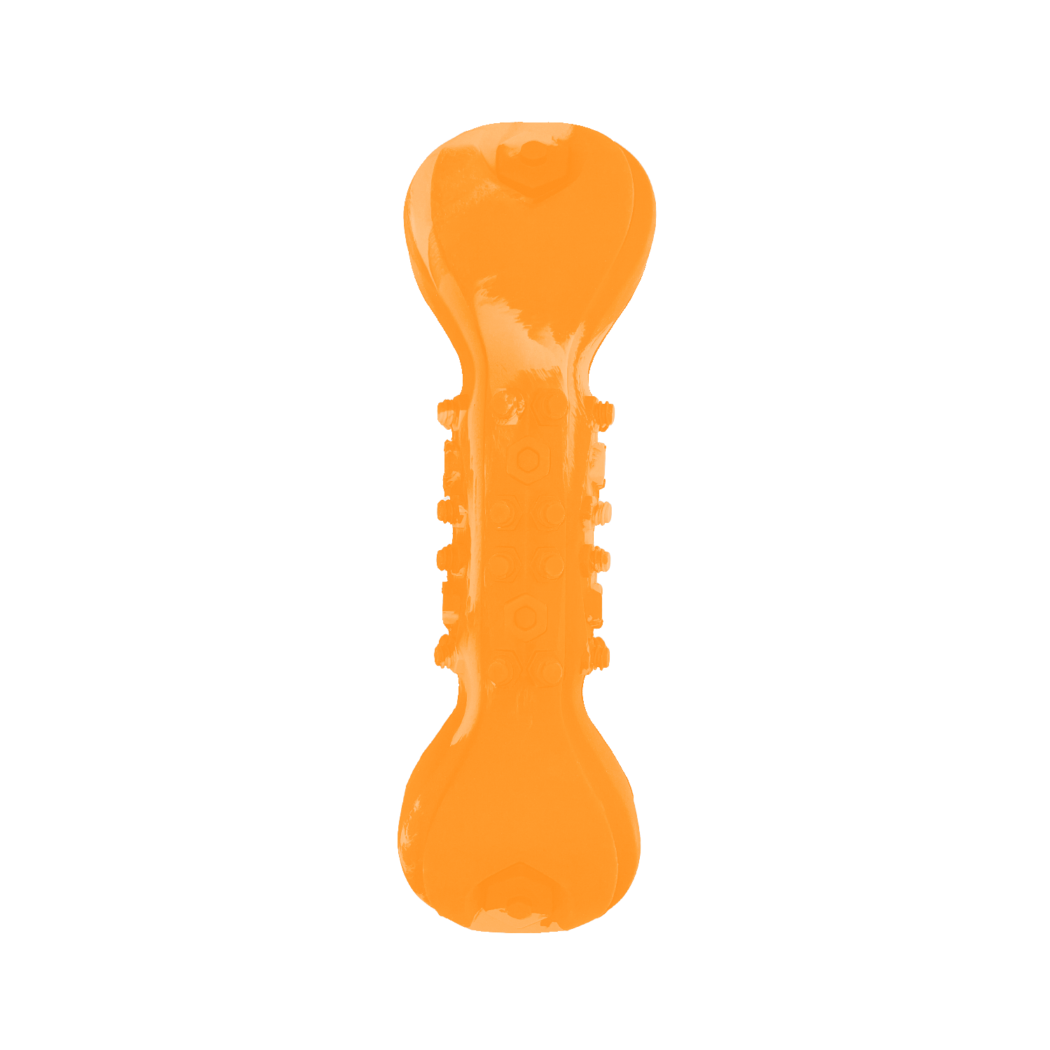 Игрушка Mr. Kranch гантель с пищалкой с ароматом бекона оранжевый д/соб 22 см