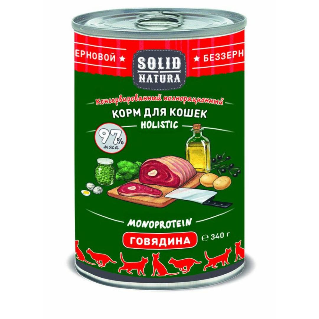 Solid Natura Говядина конс д/кош 340 г