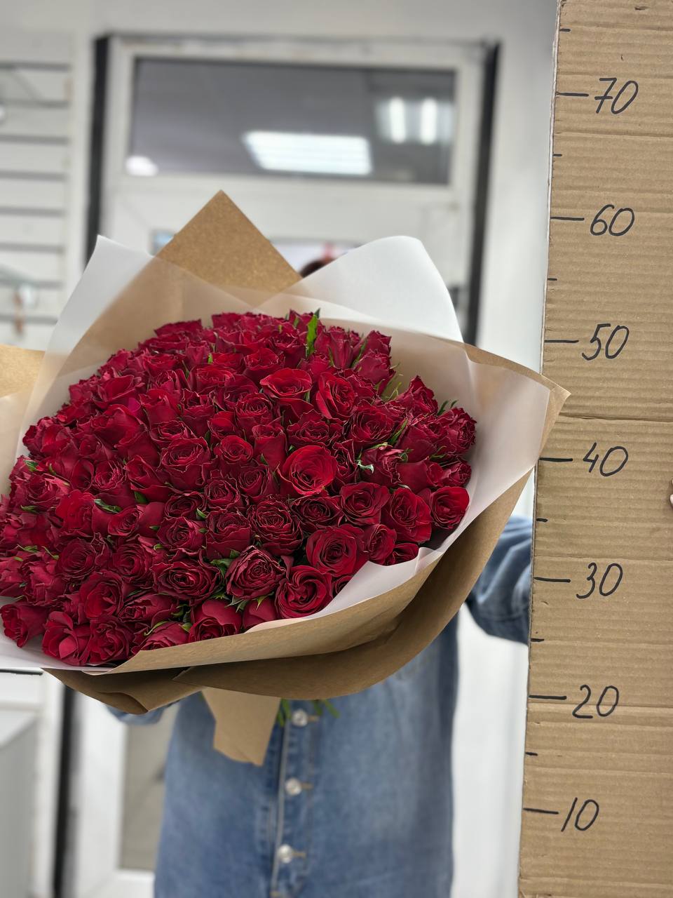 Букет 101 роза 40 см