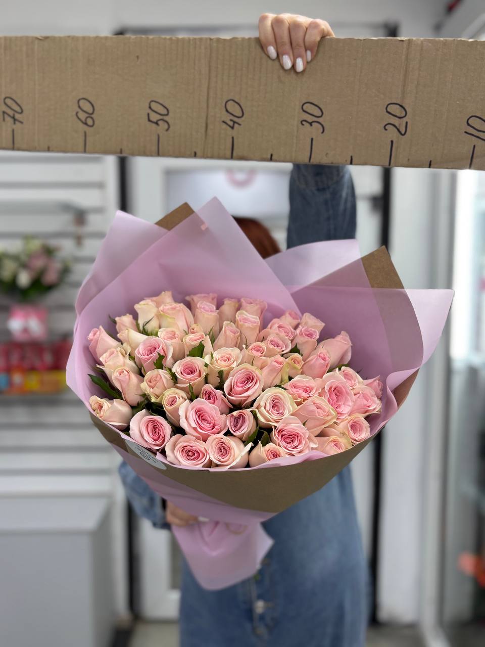 Букет из 101 розы 40 см