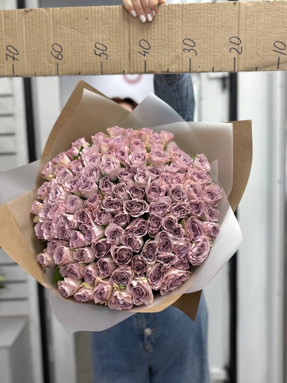 Букет из 101 розы 40 см