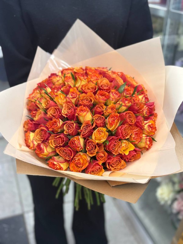 Букет 101 роза 40 см