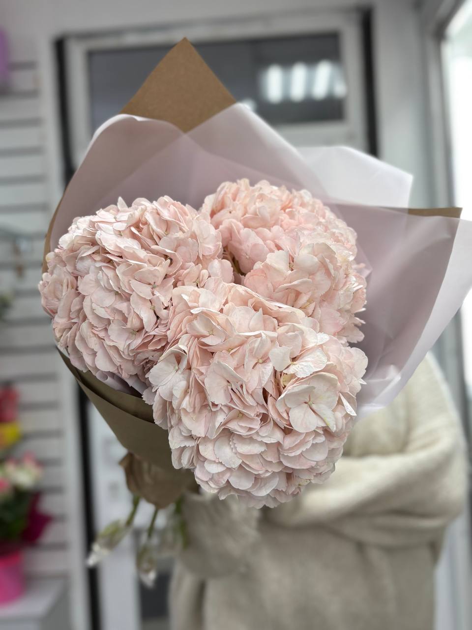 Букет из 3х гортензий