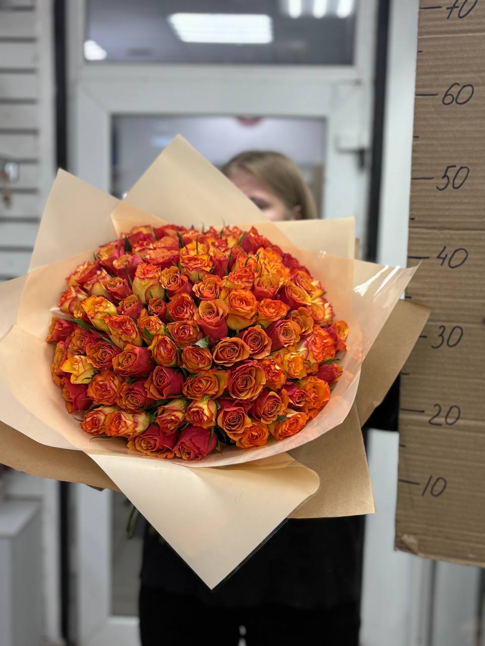 Букет 101 роза 40 см