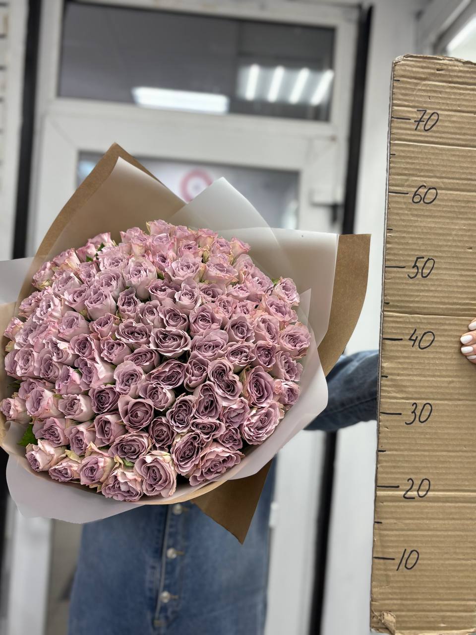 Букет из 101 розы 40 см