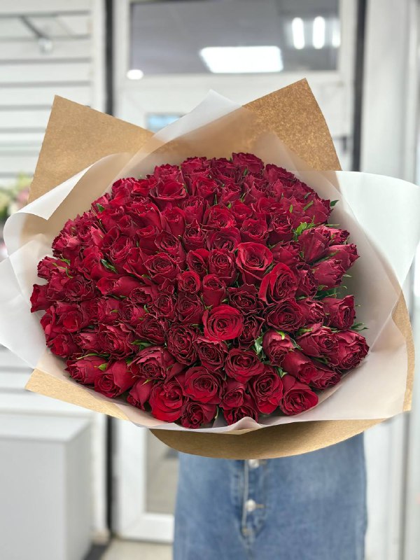 Букет 101 роза 40 см