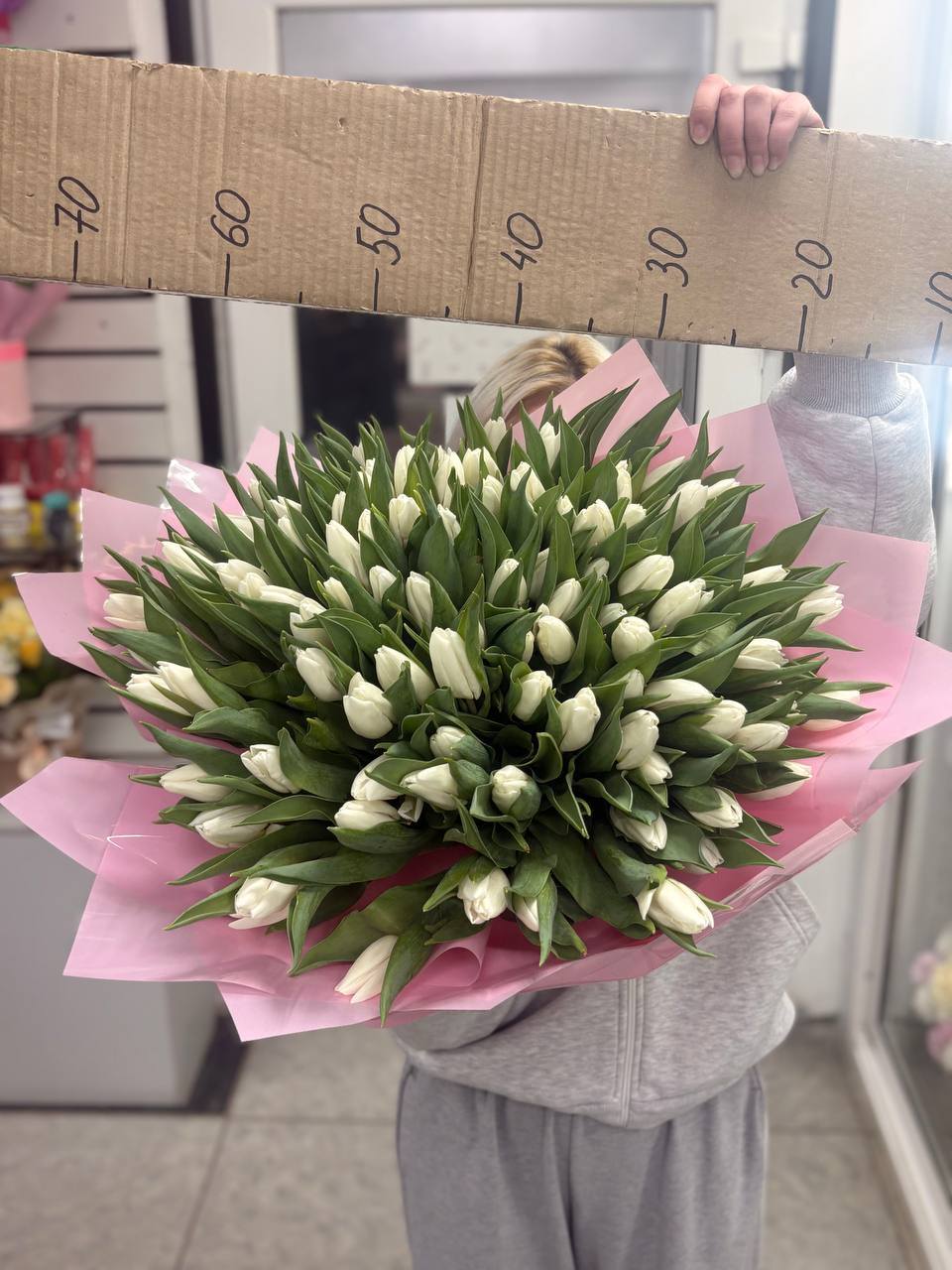 101 тюльпан в букете