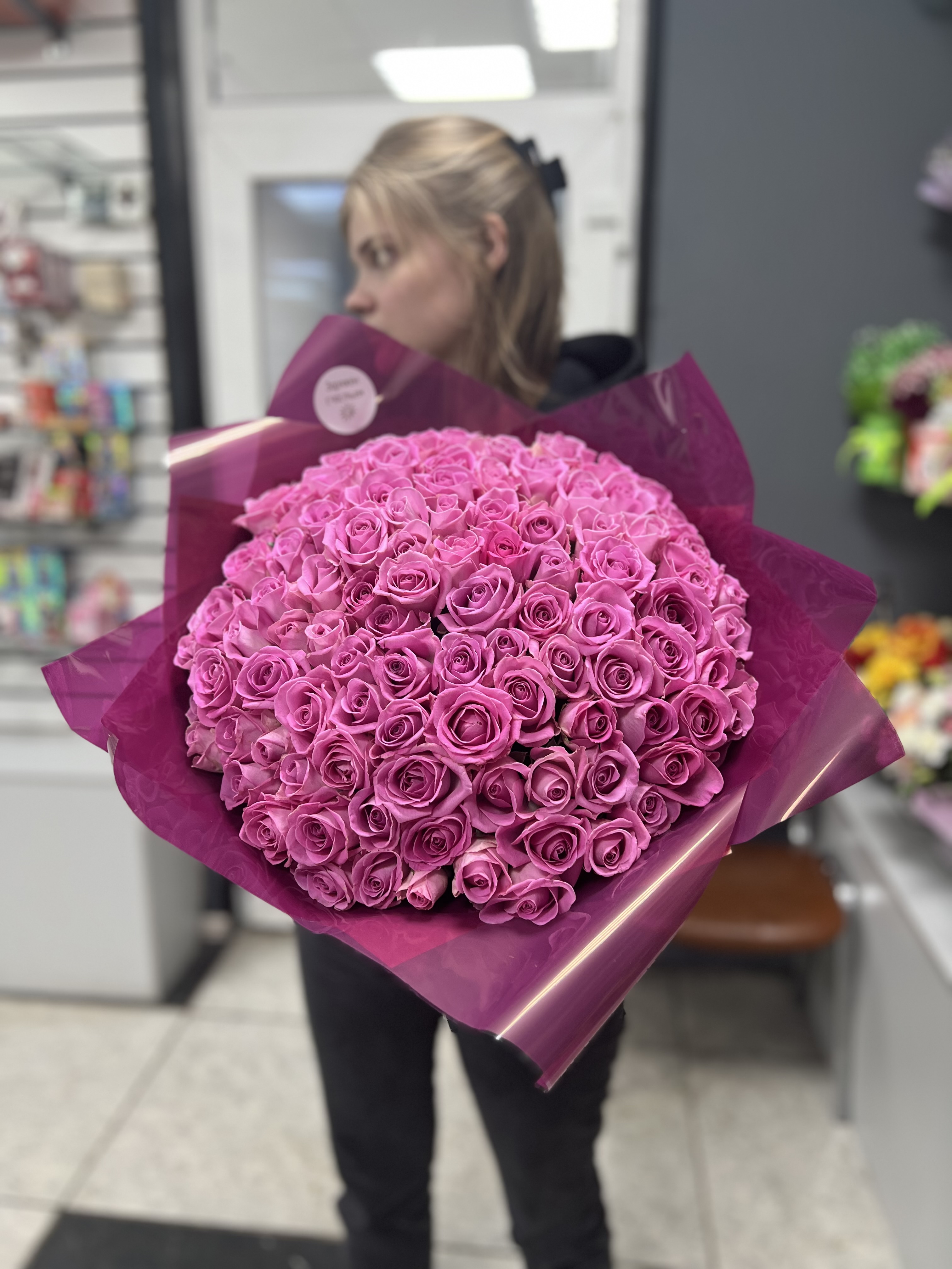 Букет из 101 розы 40 см