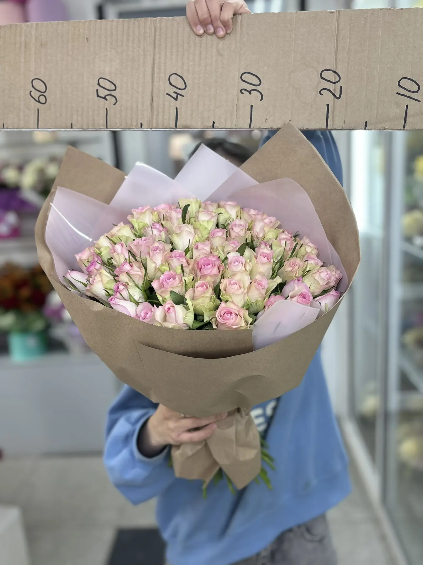 букет 51 роза 50см