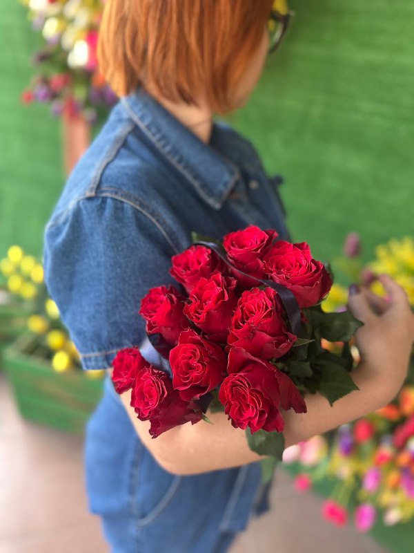 10 роз 50 см - крупный бутон