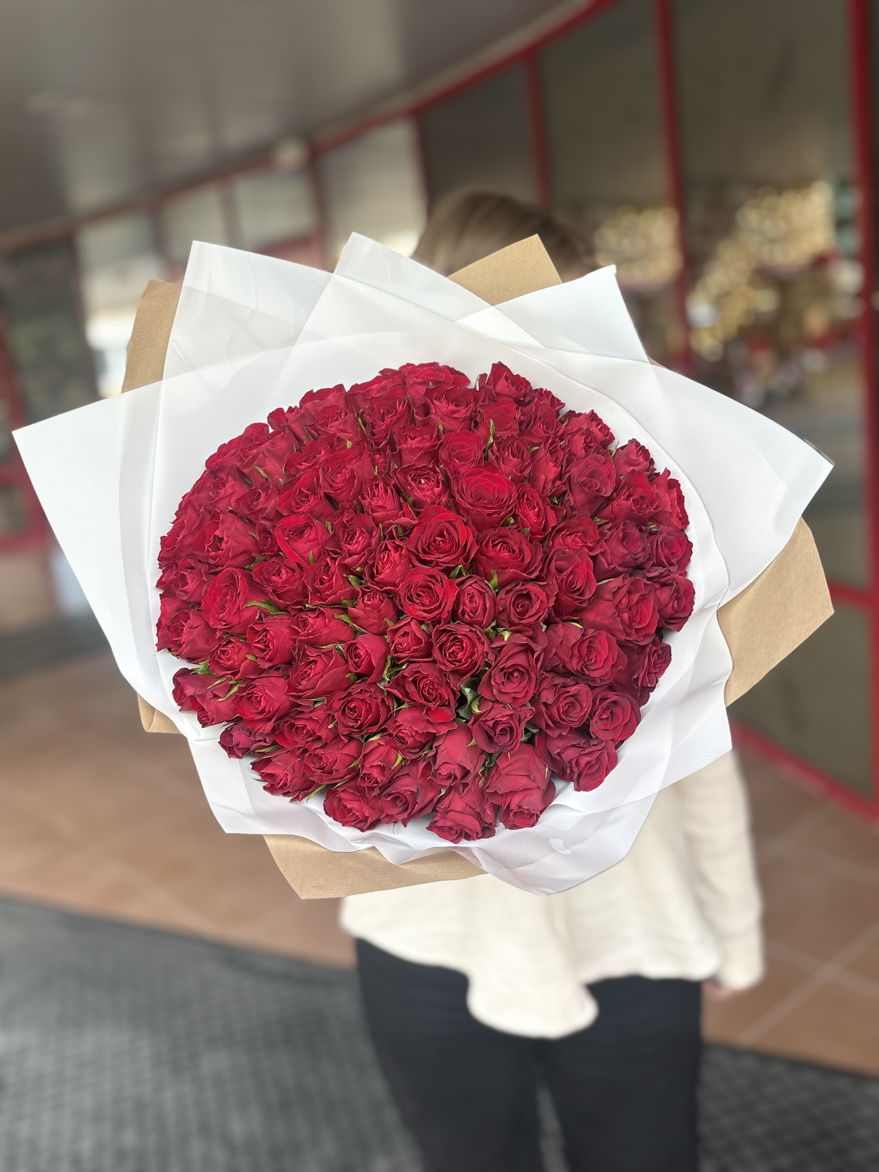 Букет 101 роза 40 см
