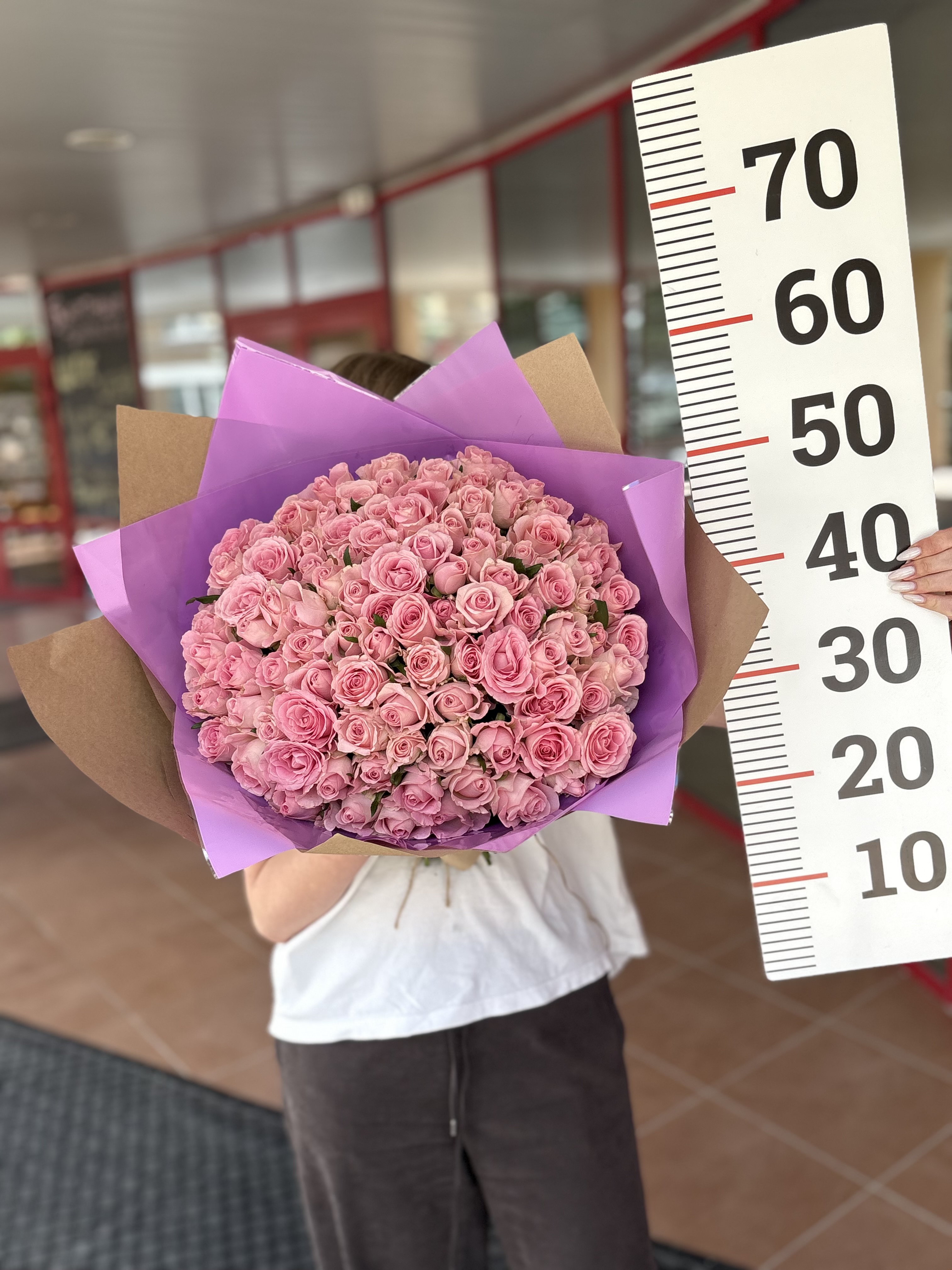 Букет из 101 розы 40 см