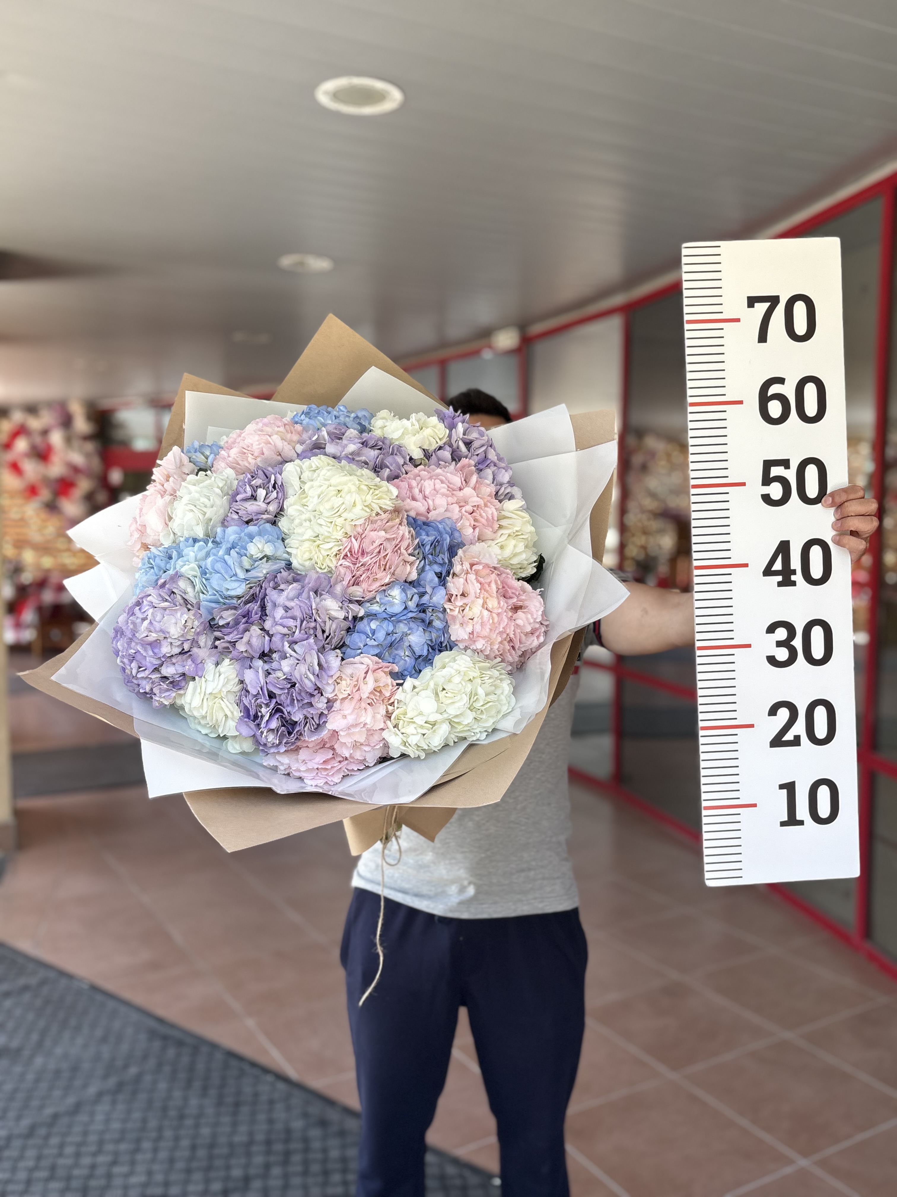 Букет из 25 гортензий