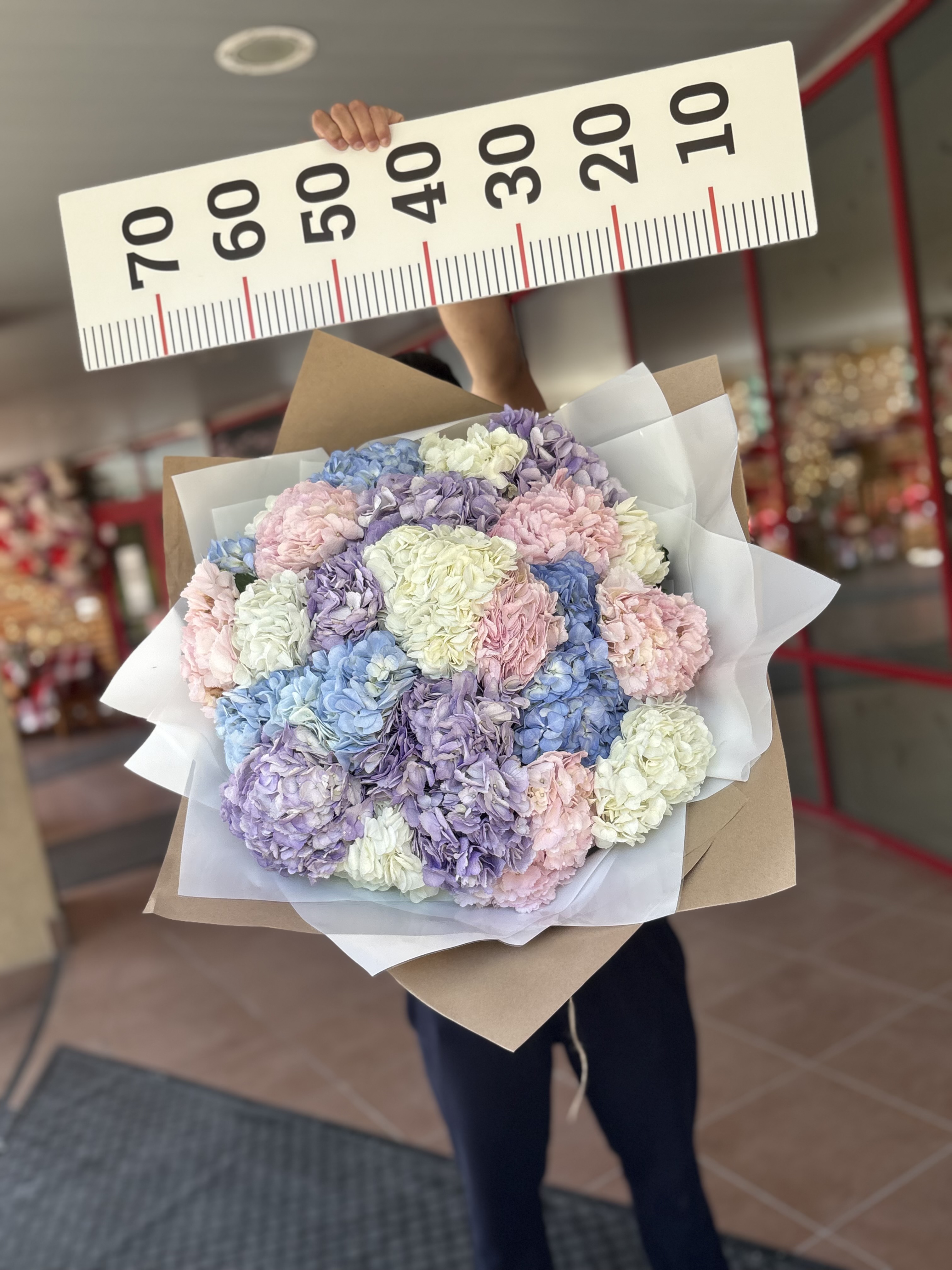 Букет из 25 гортензий