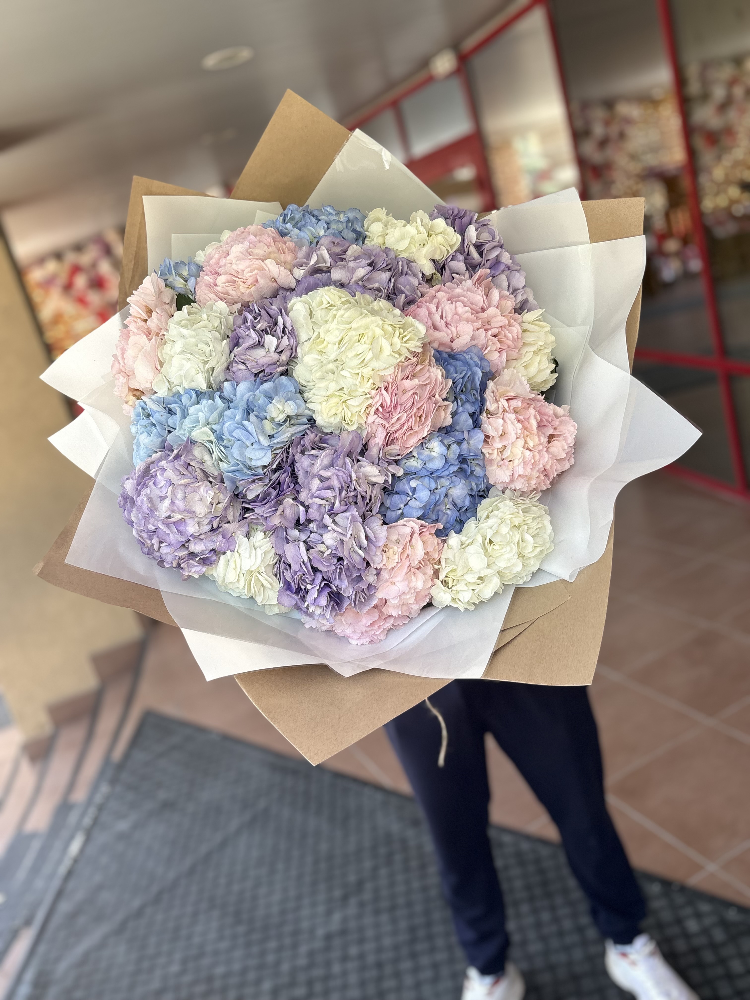 Букет из 25 гортензий