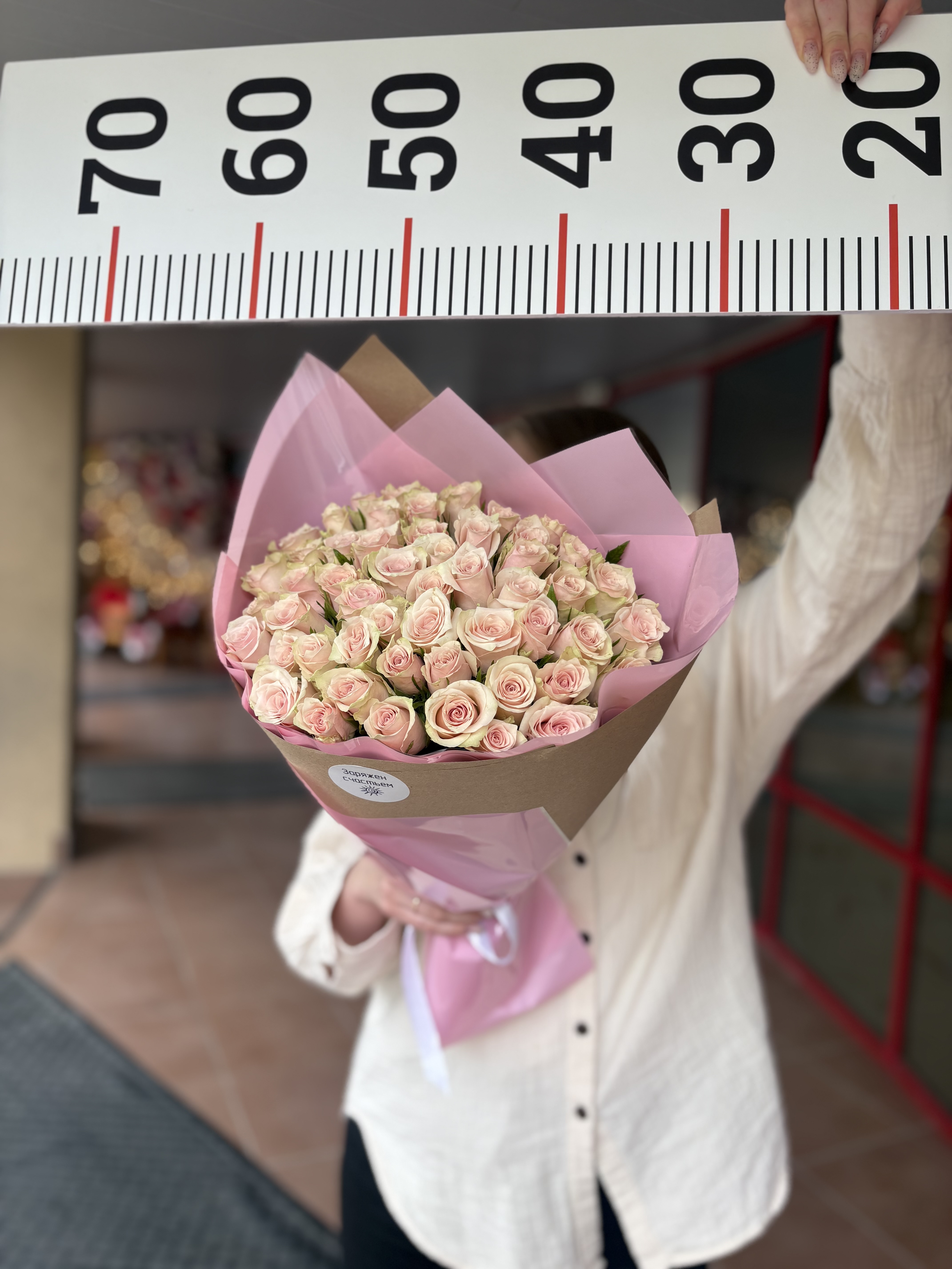Букет из 51 розы 40 см