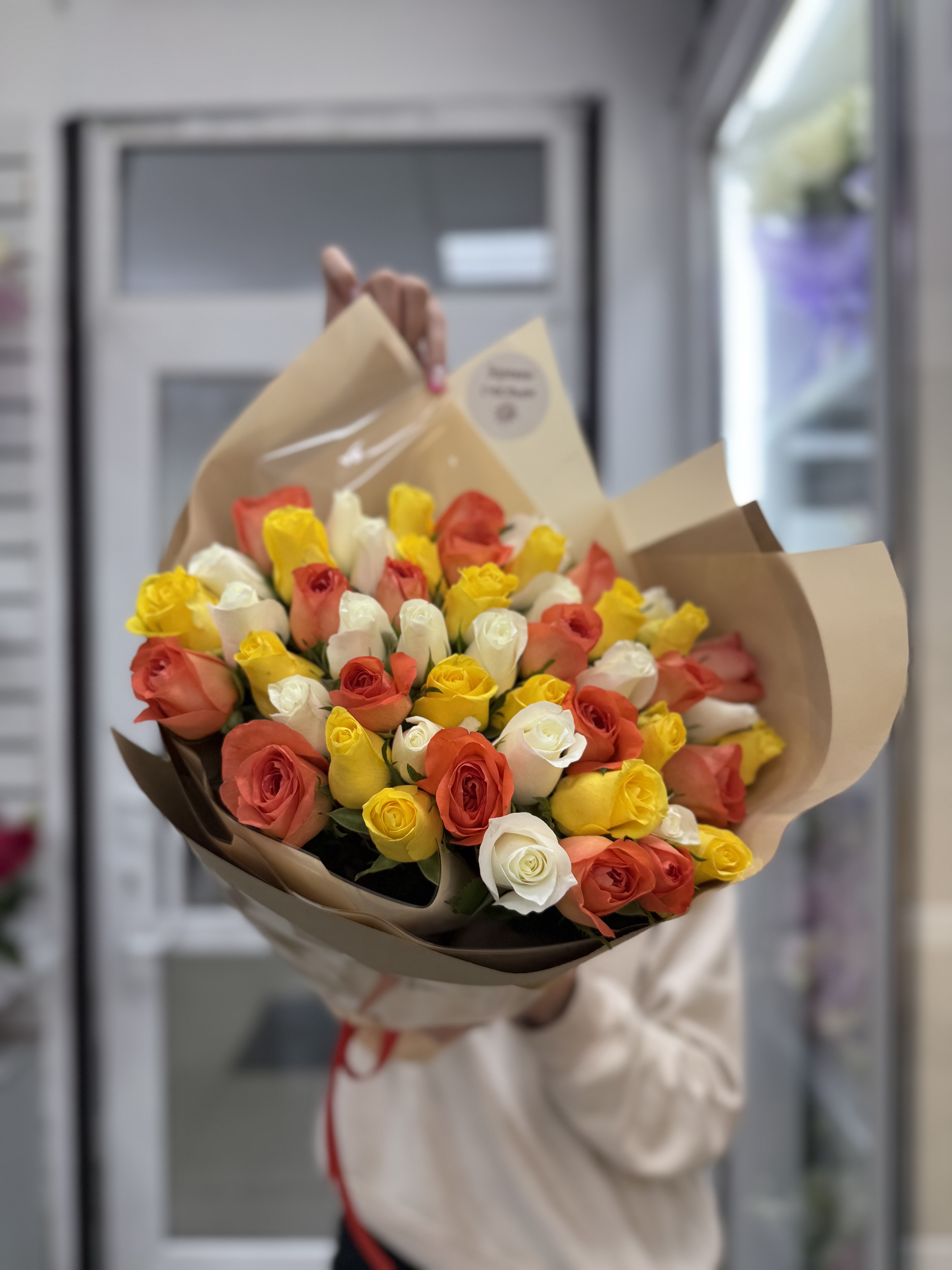 Букет 51 роза 40 см