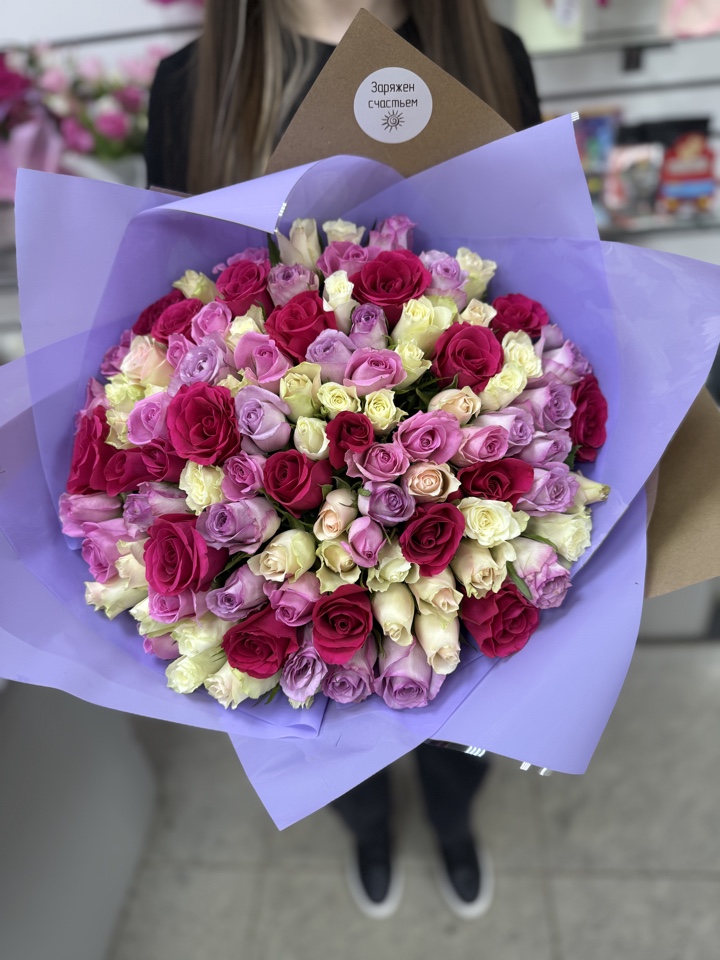Букет 101 роза 40 см