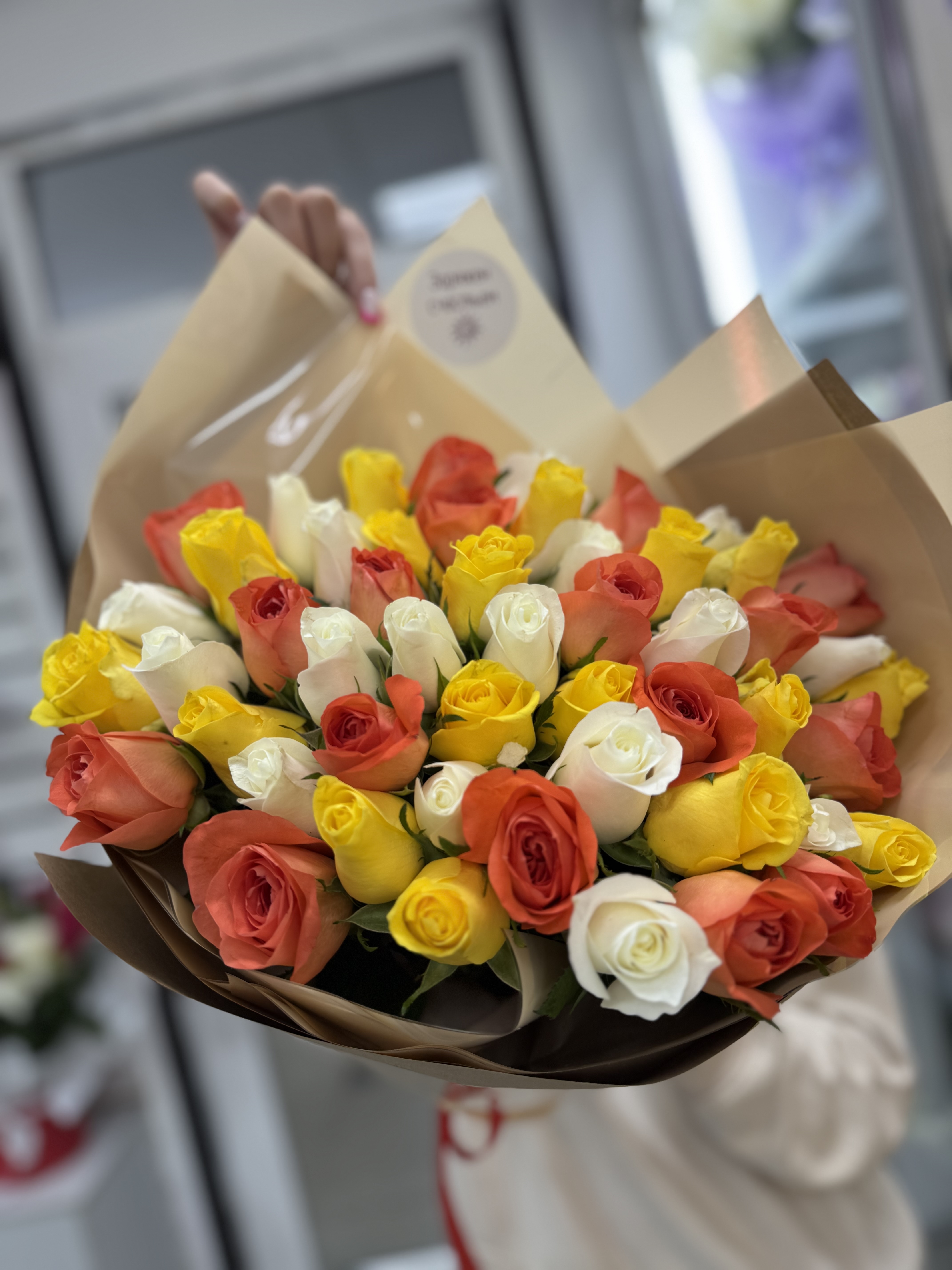 Букет 51 роза 40 см