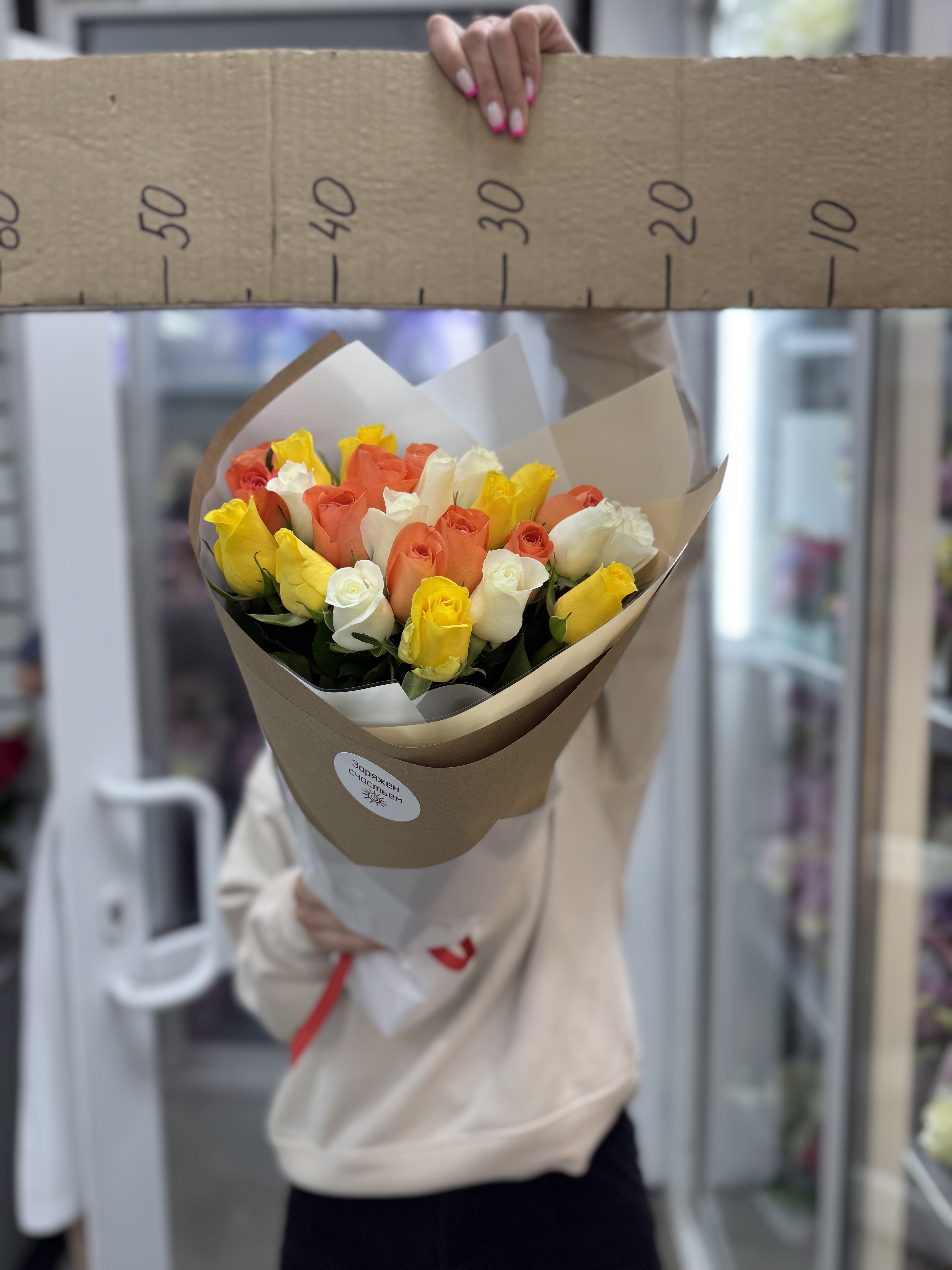 Букет 25 роз 40 см