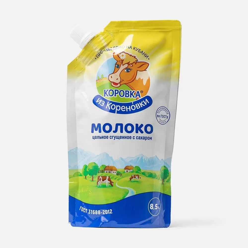 Молоко цельное сгущ. с сахаром д/п 8,5% 650гр Коровка из Кореновки