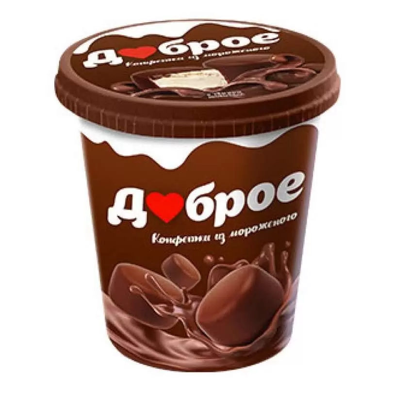 Конфеты из мороженого Пломбир15%в тем.шок.0,12