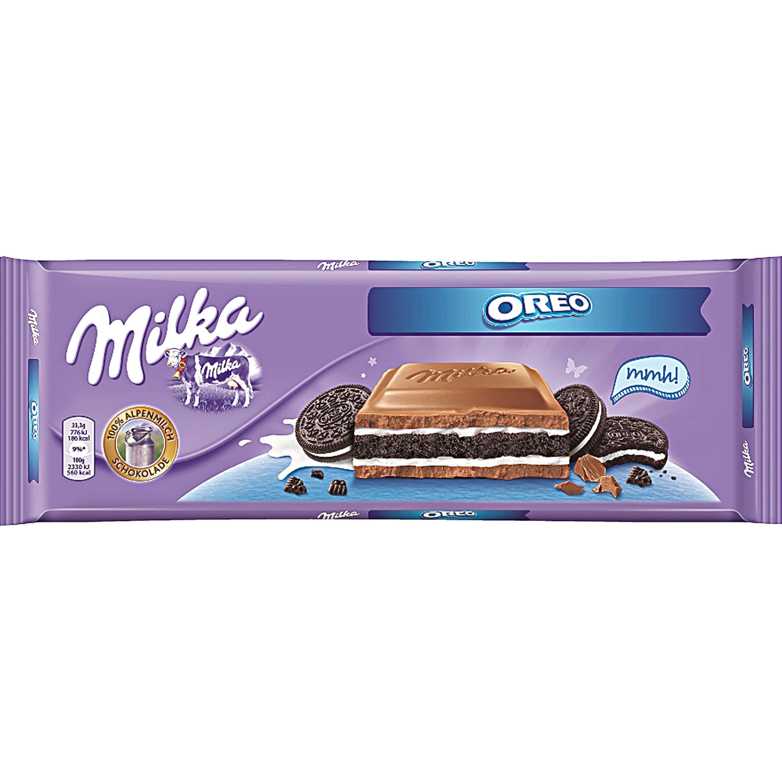 Шоколад с ванильной начинкой и кусочками печенья Milka Oreo with Cookien Chocolate 100г