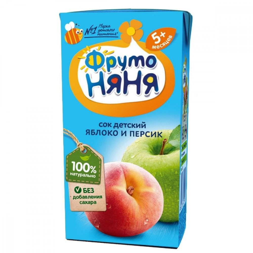 Сок яблочо-персиковый ФрутоНяня 0.2л