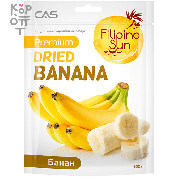 Плоды Банана сушеный 100г Fiipino Sun