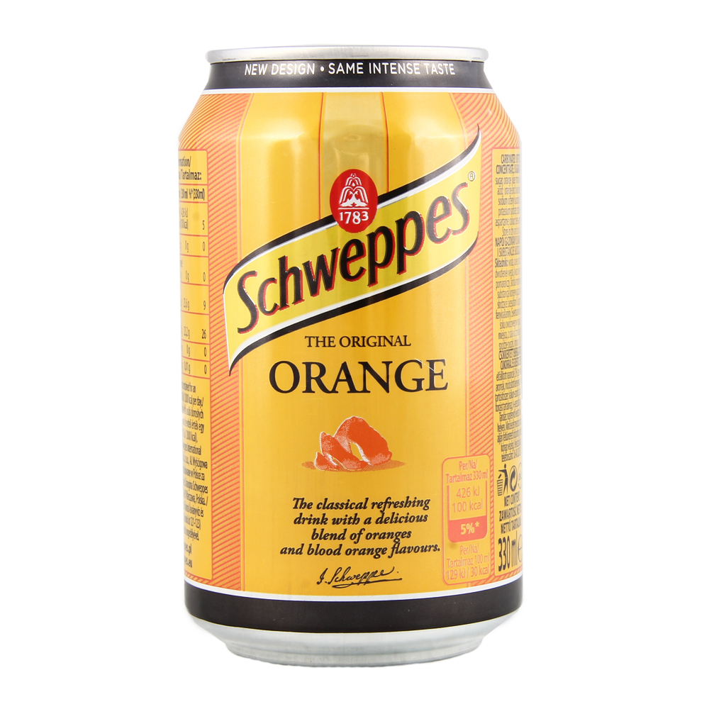Швепс Апельсин Schweppes Orange ж/б 0.33 л