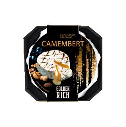 Сыр мягкий c белой плесенью "Камамбер", 45%, фас. 100гр, ТМ "GOLDENRICH"