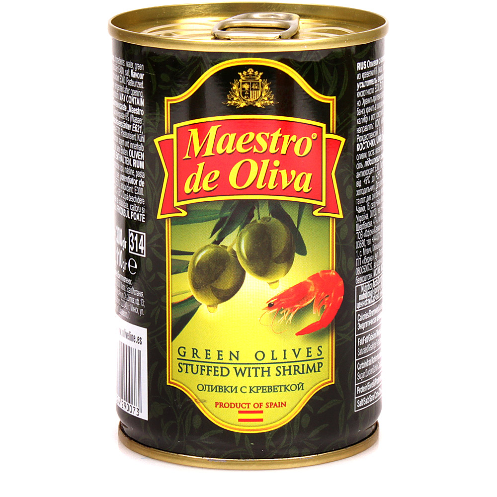 Оливки с креветкой Маэстро де олива ж/б 300г