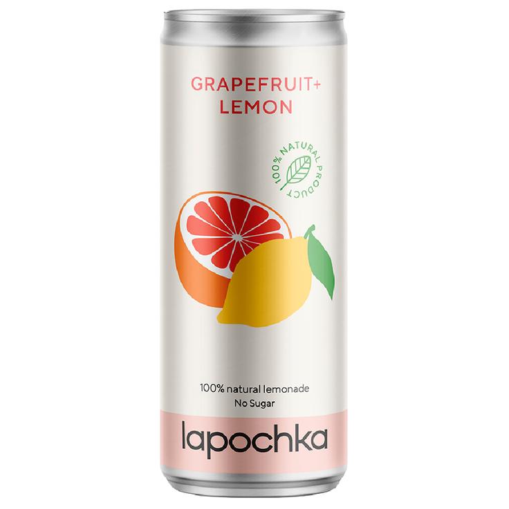 Lapochka Грейпфрут-Лимон ж/б 0,33л Лимонад