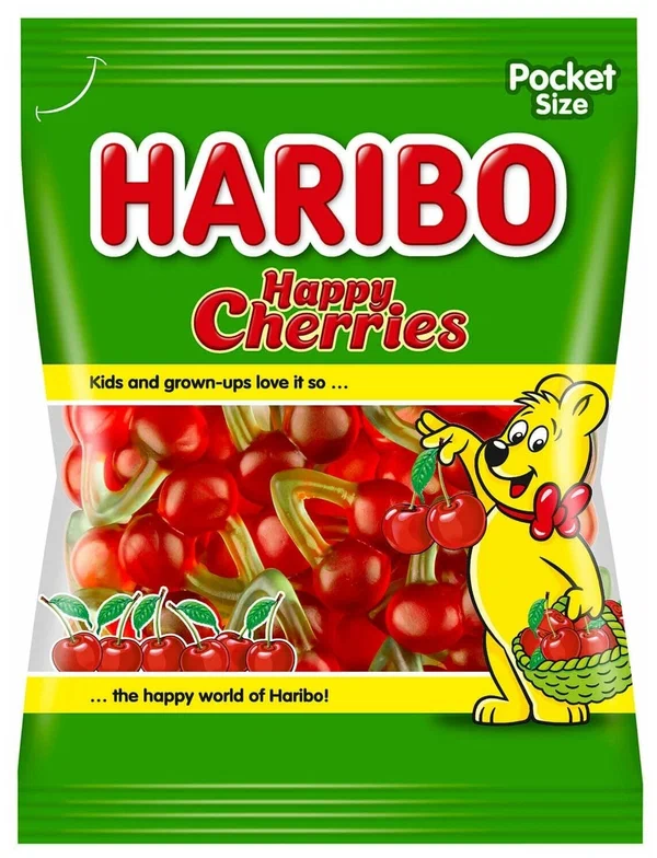 Жевательный мармелад "Веселые вишенки" Haribo 0,100 г.
