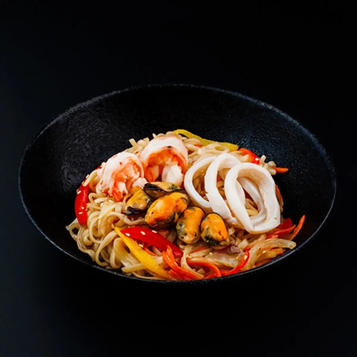 Лапша с морепродуктами