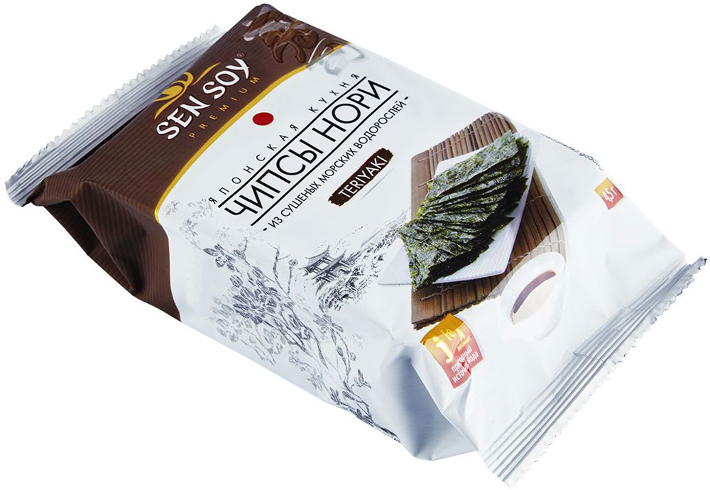 Чипсы нори Teriyaki из морской водоросли 4,5 гр.