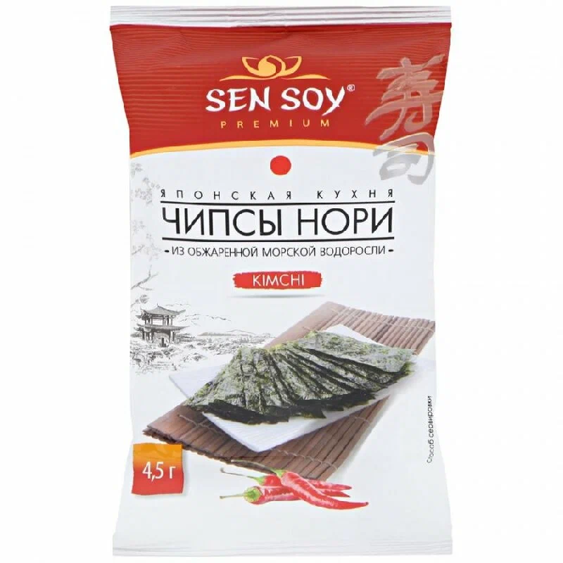 Чипсы нори Kimchi из морской водоросли 4,5 гр.