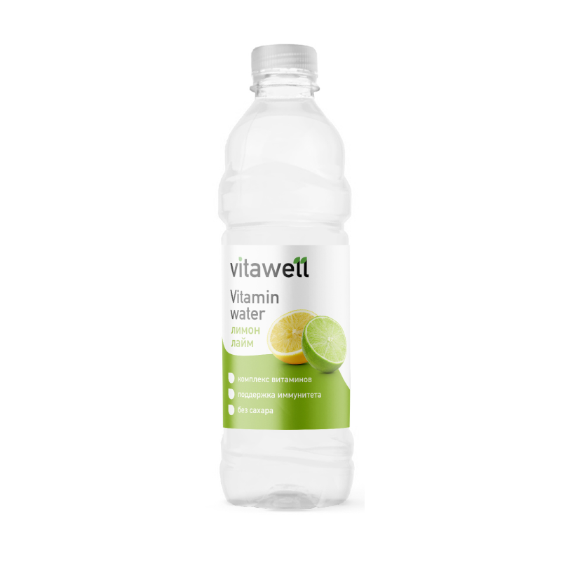 Напиток слабогаз. Vitamin water Vitawell Лимон-Лайм 500мл