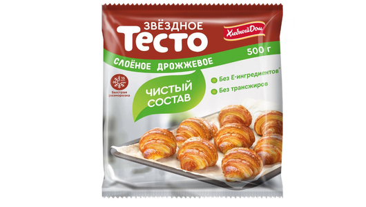 ХД тесто звёздное слоеное дрож. 0,500