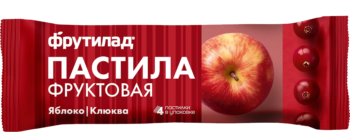 Фруктовая пастила яблочная с клюквой 30г