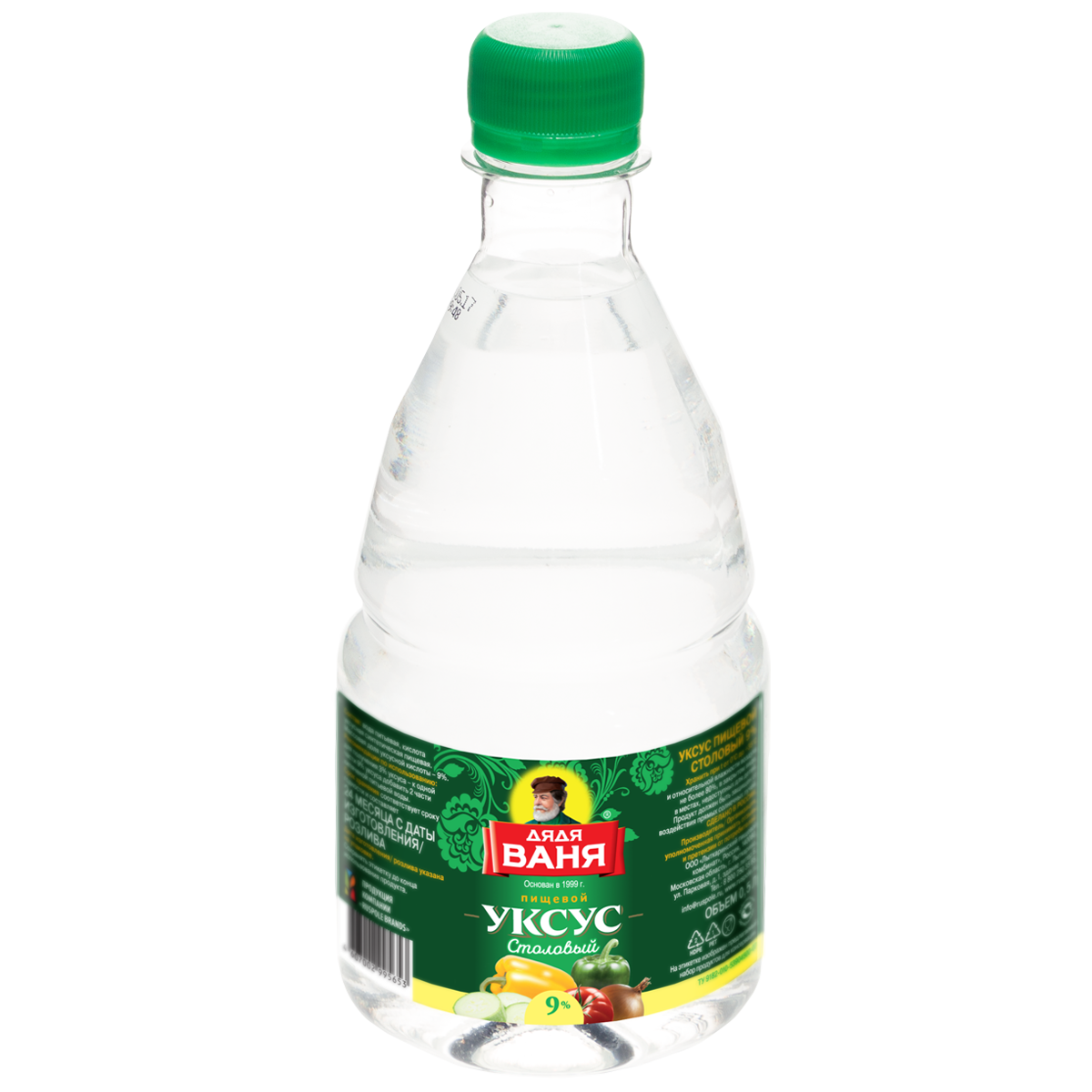 Уксус Столовый 9% Дядя Ваня пэт 0,5л