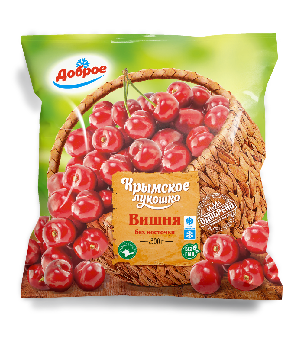 Крымское Лукошко п/ф Вишня без косточек, 300гр. Доброе