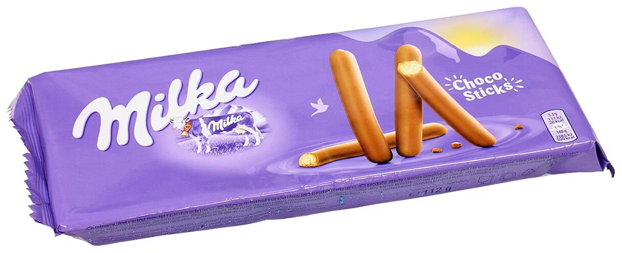 Палочки в шоколаде Milka Choco Lila Stix 112г