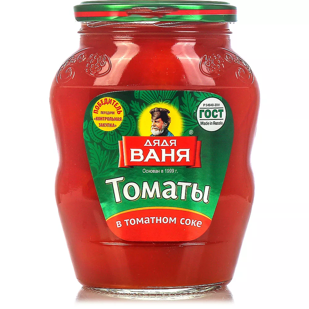Томаты в томат. заливке неочищенные с/б 680 гр. Дядя Ваня