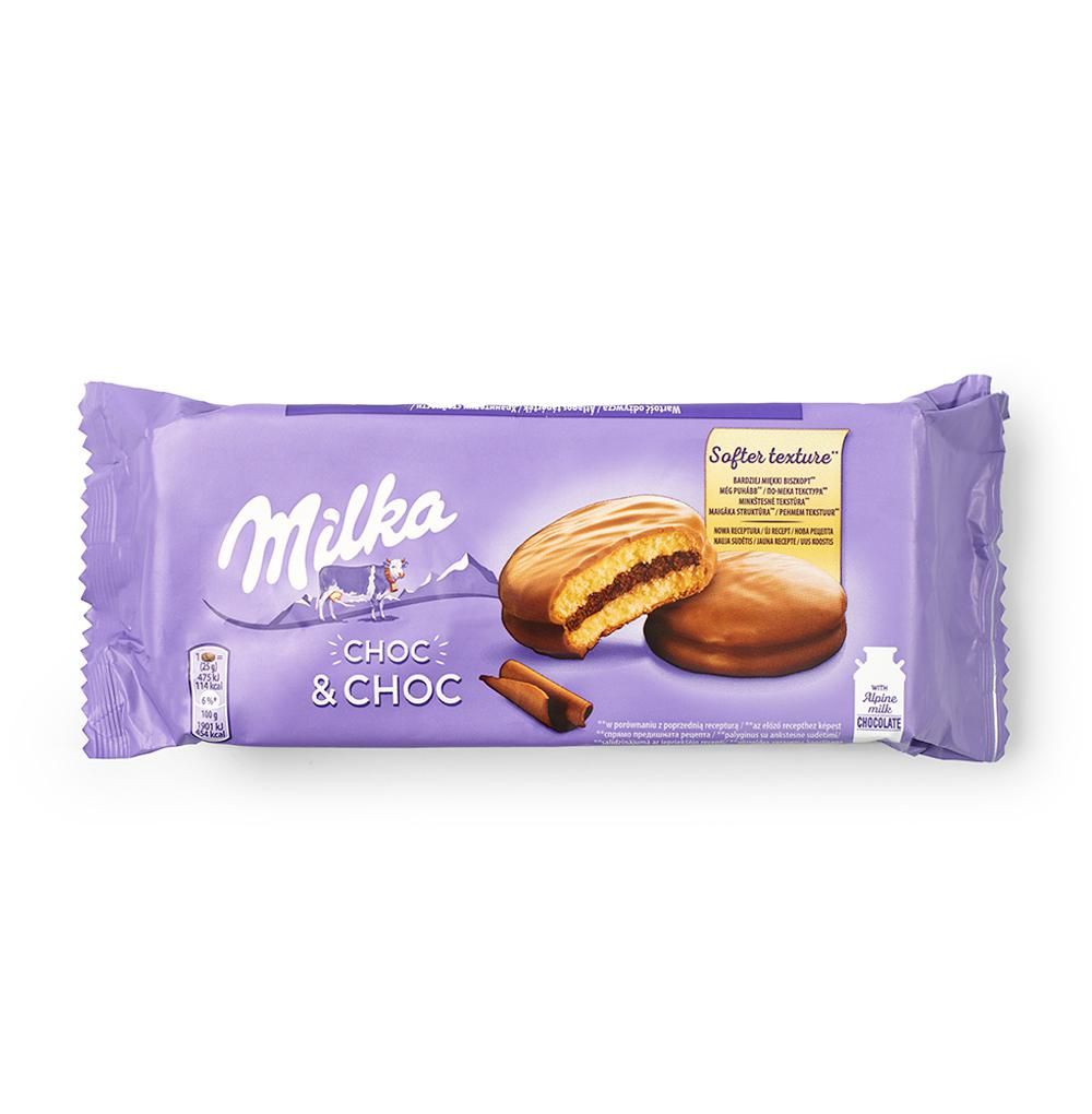 Печенье с начинкой Milka Choc & Сhoc 150г