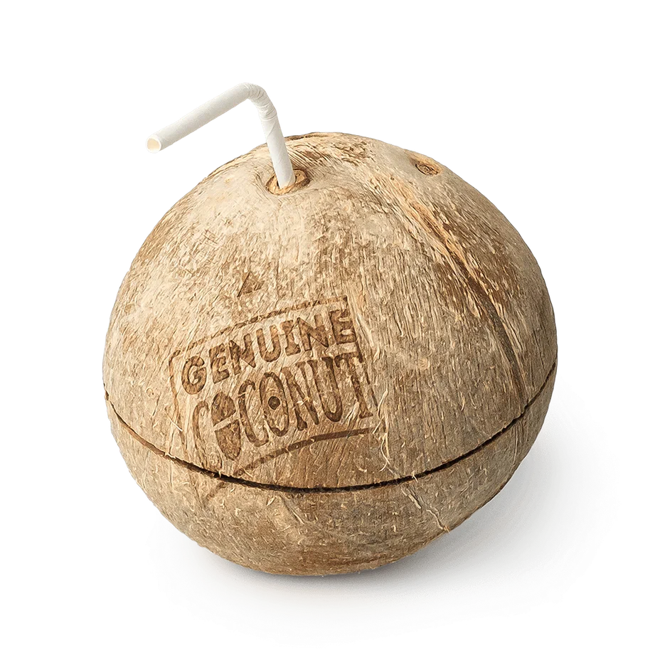 Кокос с трубочкой